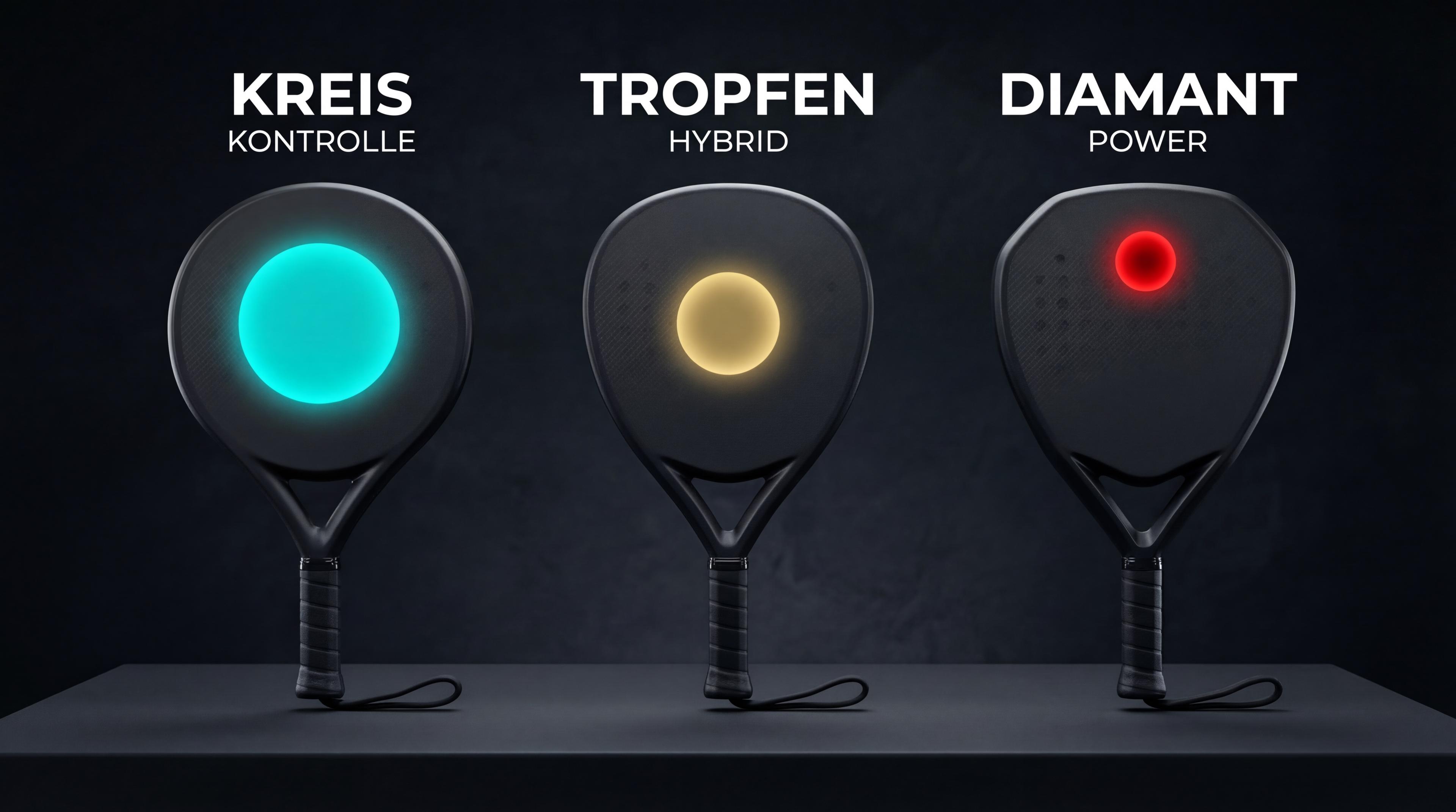 Padel Schlägerformen